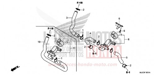 VALVE COMMANDE INJECTION D'AIR CBR650FAE de 2014